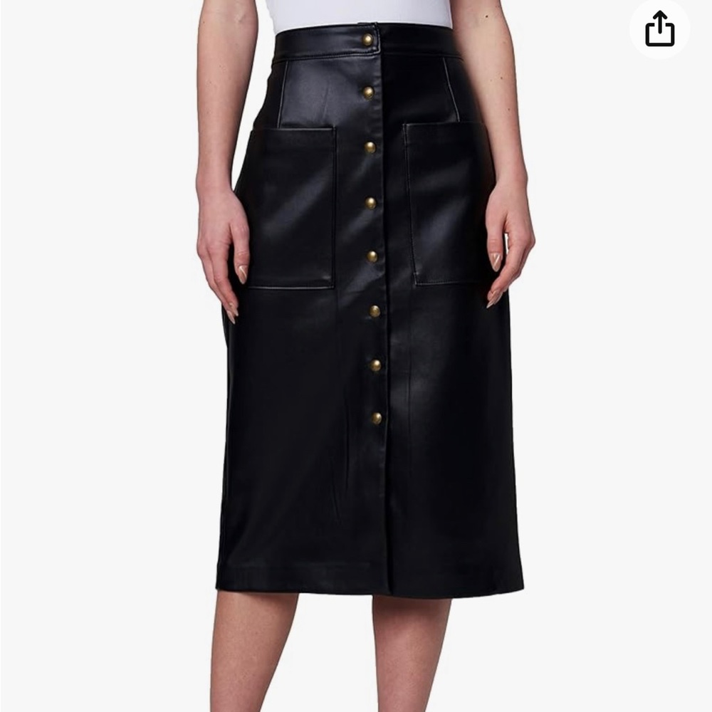BlankNYC vegan leather button skirt - NWT size 27
